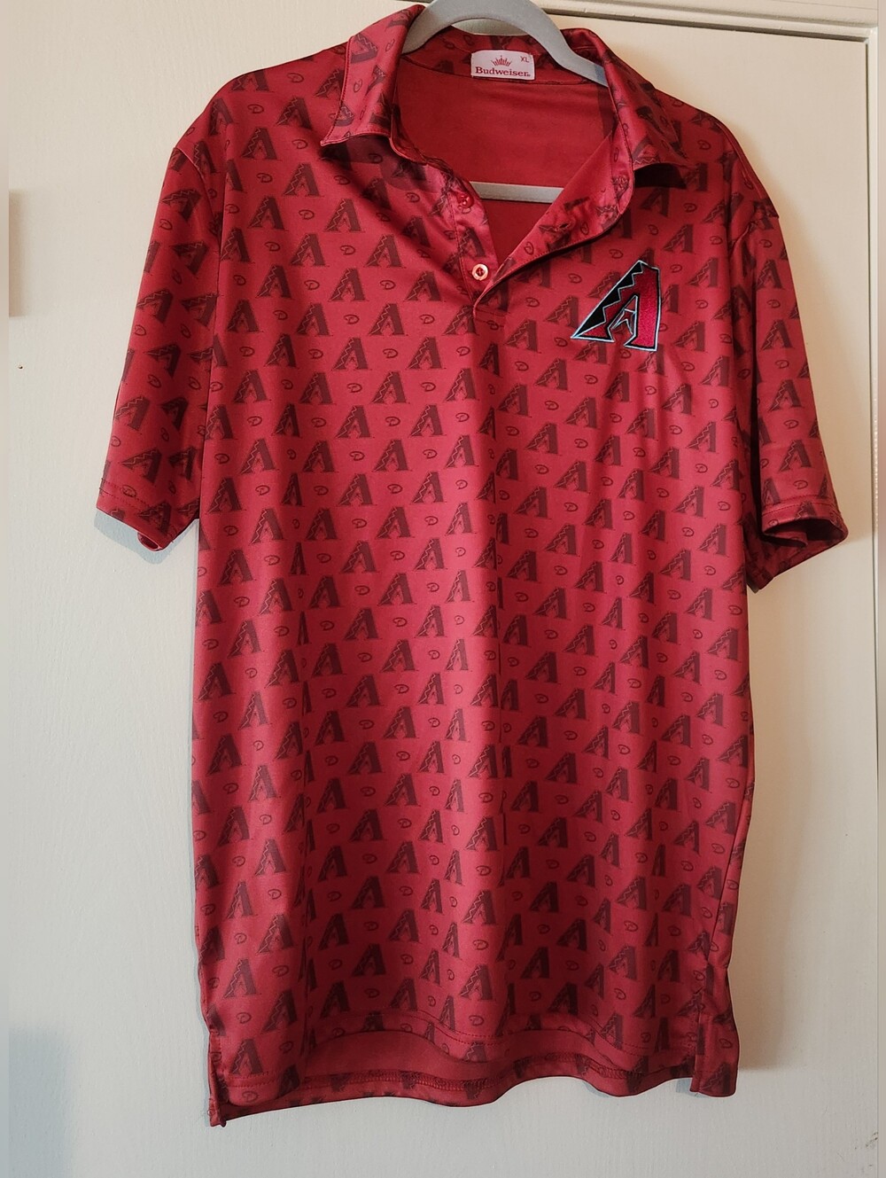 Arizona Diamondbacks Red MLB Baseball Budweiser Team Shirt Men's XL EUC $19